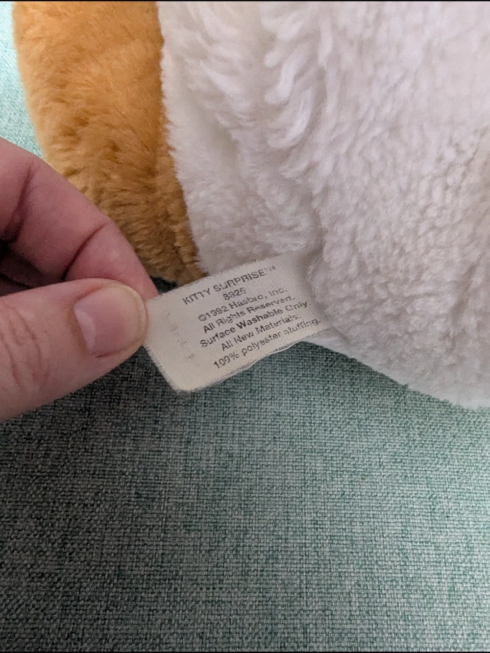 Hasbro 1992 Kitty Surprise Lot Of 2 Orange & White Mom Cat Plush No Kittens